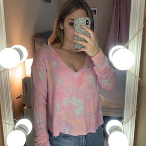 PINK tie dye top